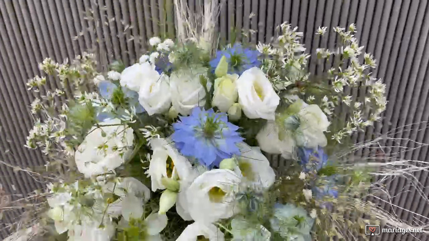 Bouquet de mariée fleurs locales