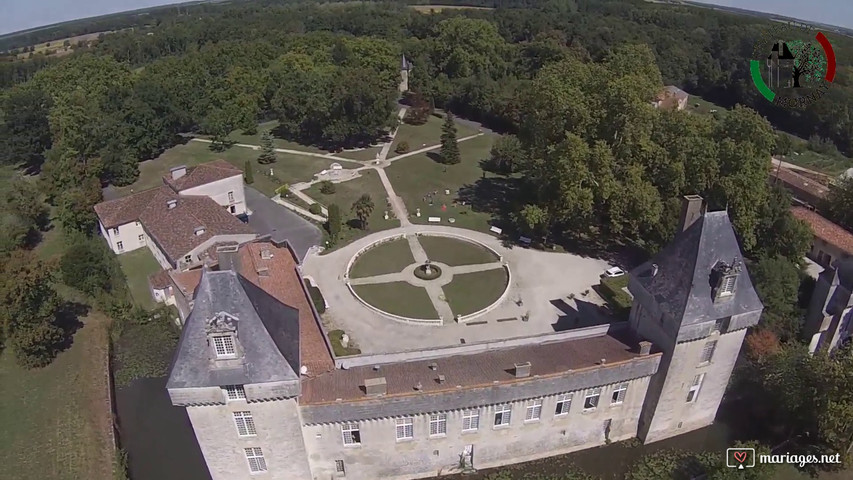 Le Château de Mornay vu du ciel