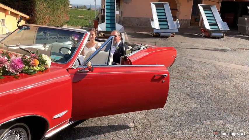 Mariage en voiture de collection